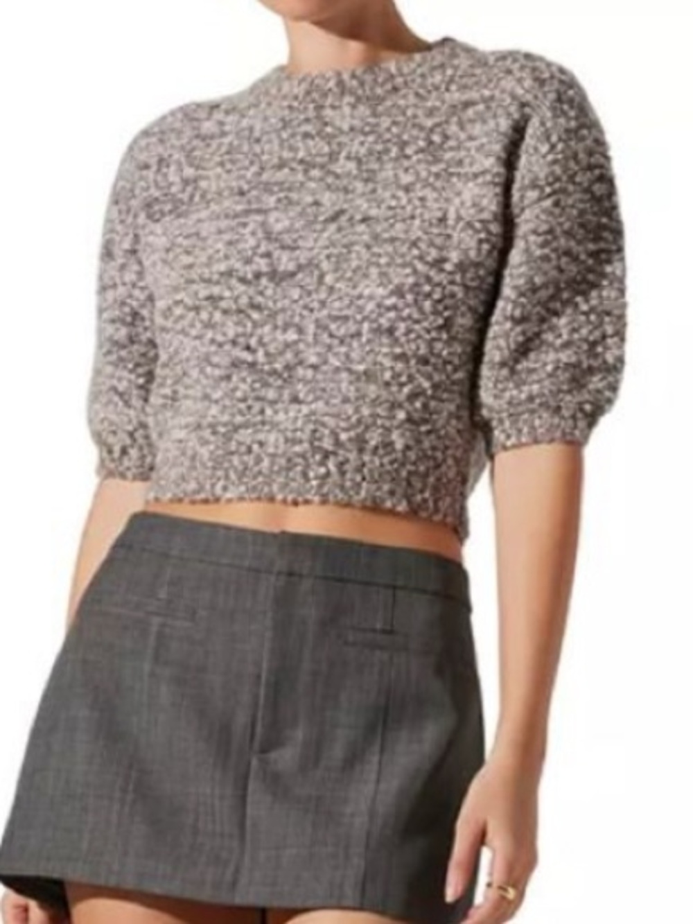 NWT ASTR the Label Collete fuzzy knit Sweater Ash Pink women’s S